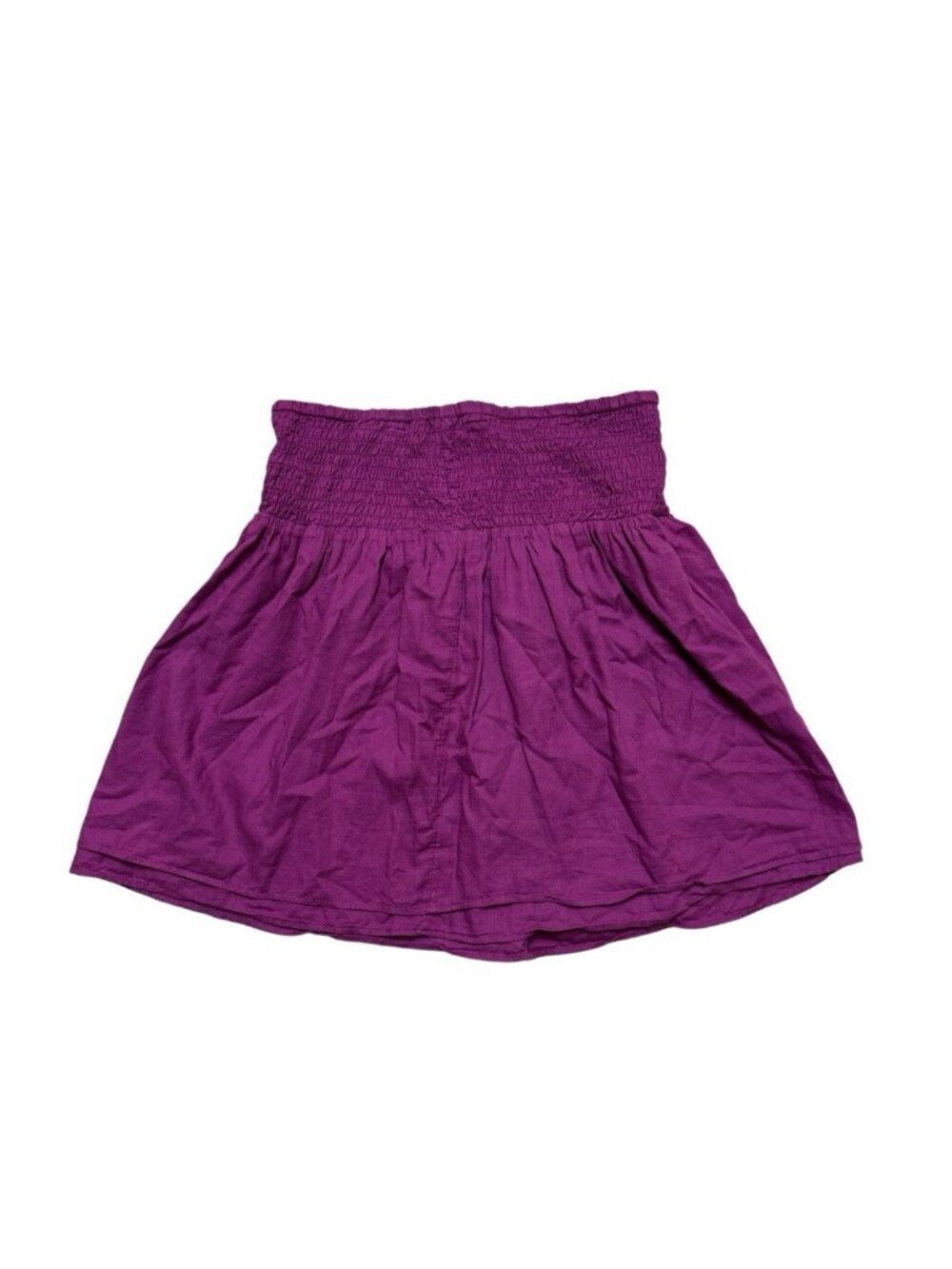 J Jill Cotton Skirt Womens Medium Petite Purple Elastic Waist Casual